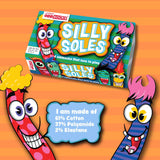 SILLY SOLES - Coffret cadeau de 6 chaussettes dépareillées - 30,5-38,5