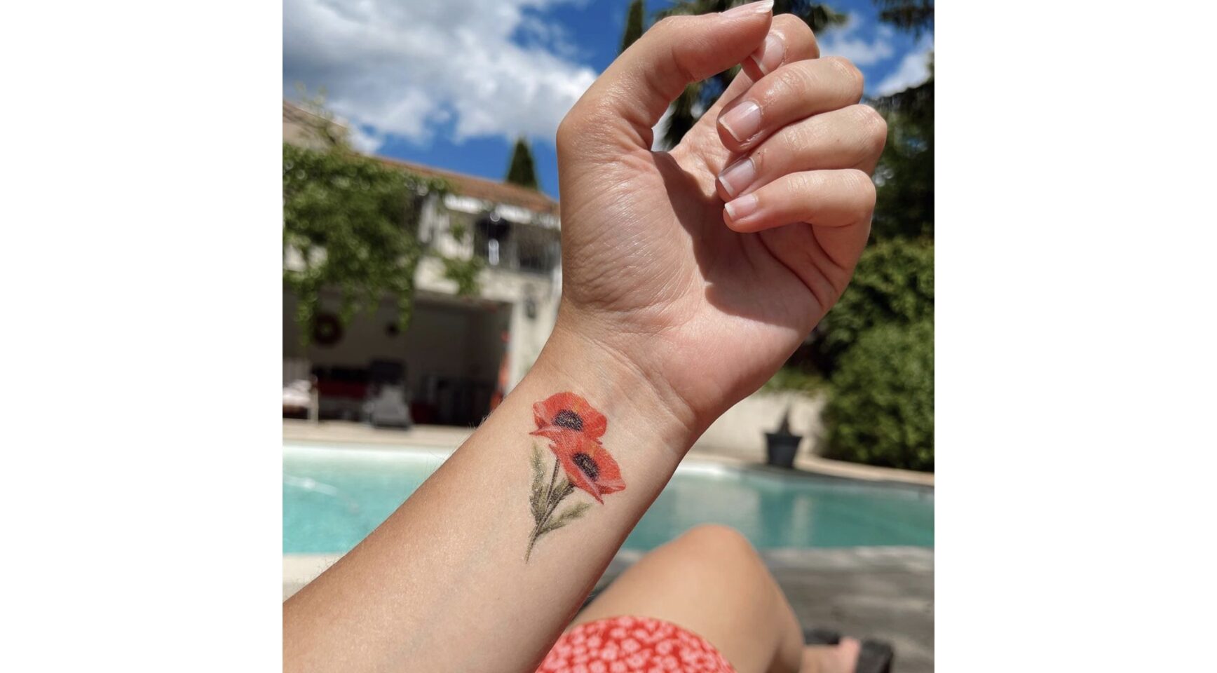 Tattoo Lovely - Coquelicot