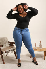 Pantalon Jean avec bouton et tirette