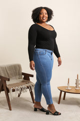Pantalon Jean avec bouton et tirette