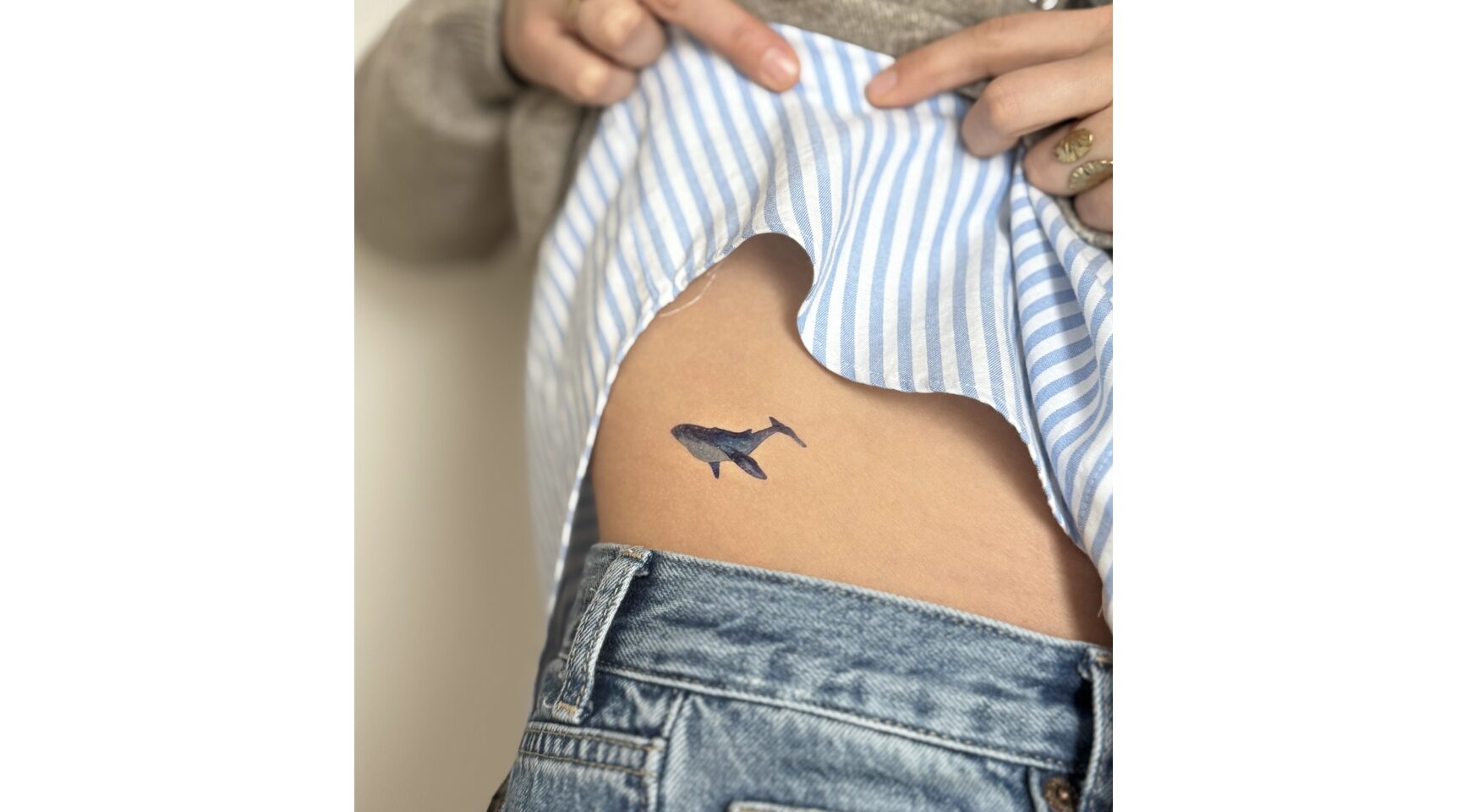 Tattoo Lovely - La baleine bleue