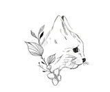Tattoo Lovely - Le chat floral