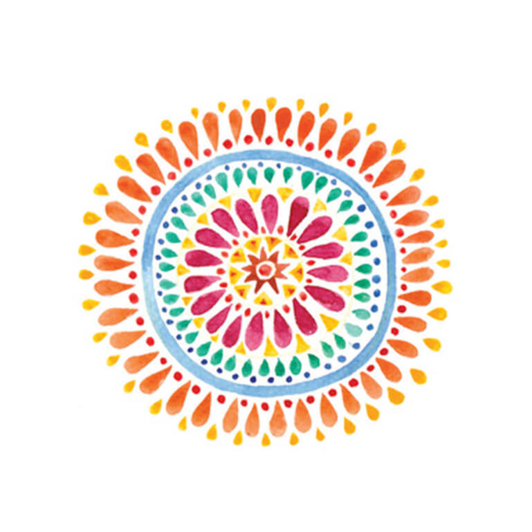 Tattoo Lovely - Mandala Coloré