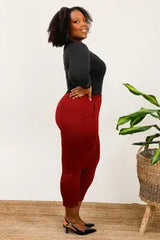 Pantalon de costume bordeaux