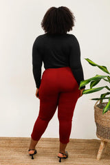 Pantalon de costume bordeaux