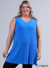 Top stretch uni bleu