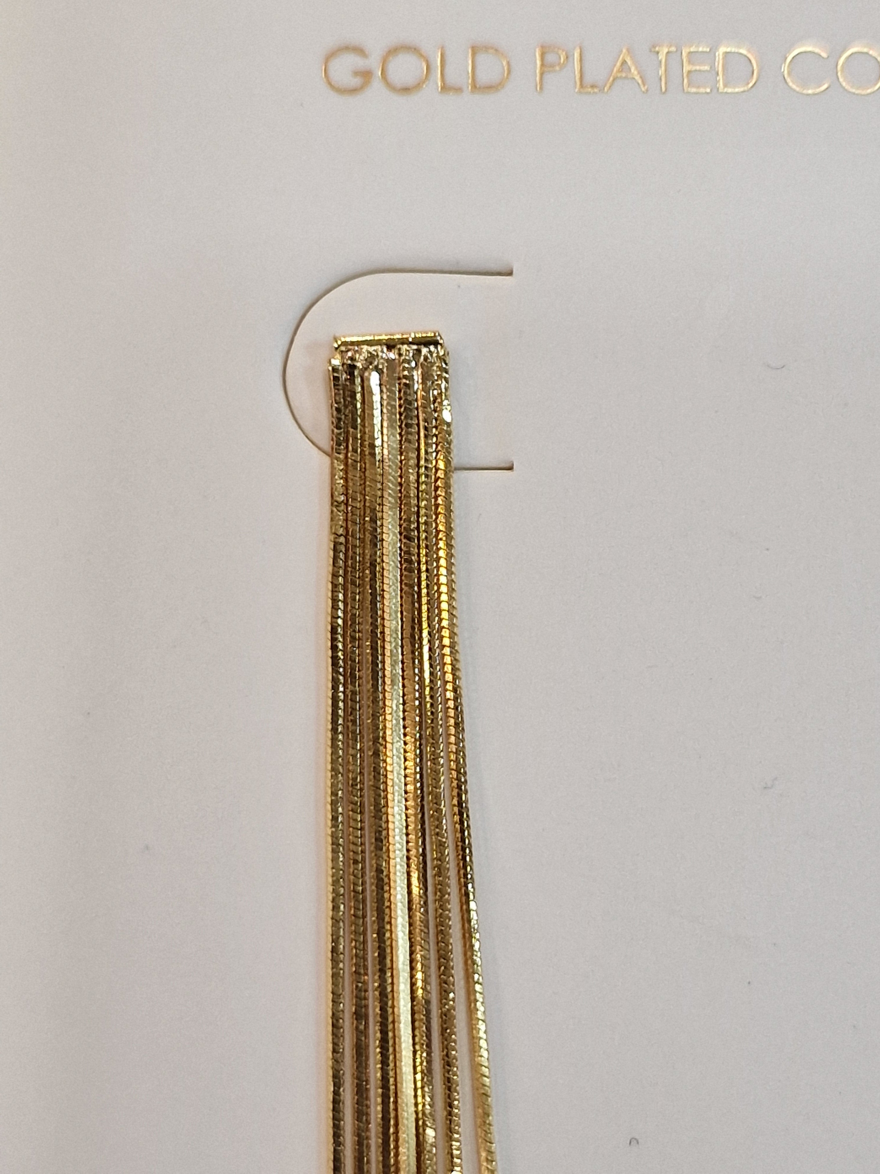 Boucles d'oreilles avec long filaments dorés