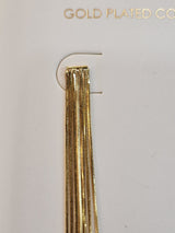 Boucles d'oreilles avec long filaments dorés