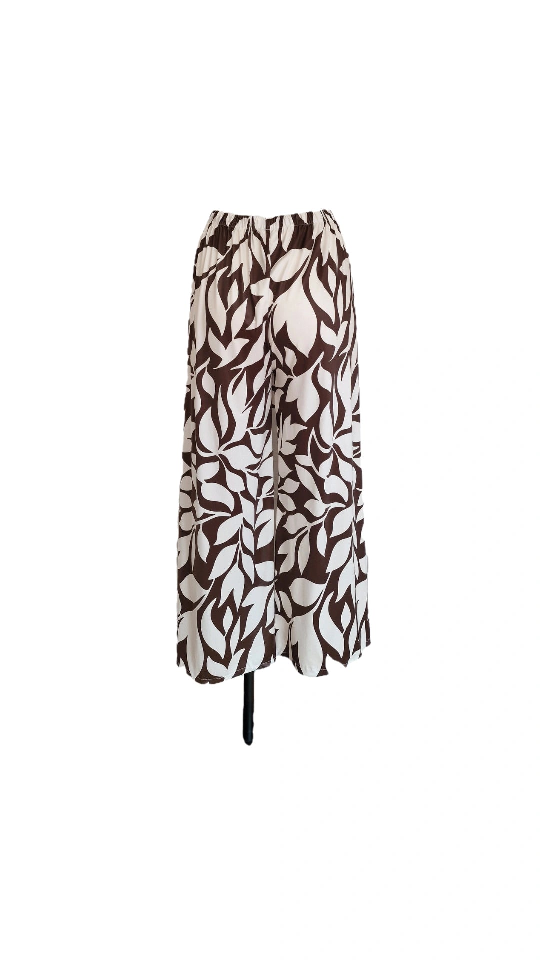 Pantalon fluide imprimé feuilles