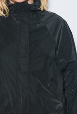 Veste imperméable à tirette noire