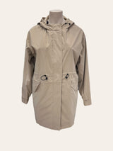 Veste imperméable à tirette beige