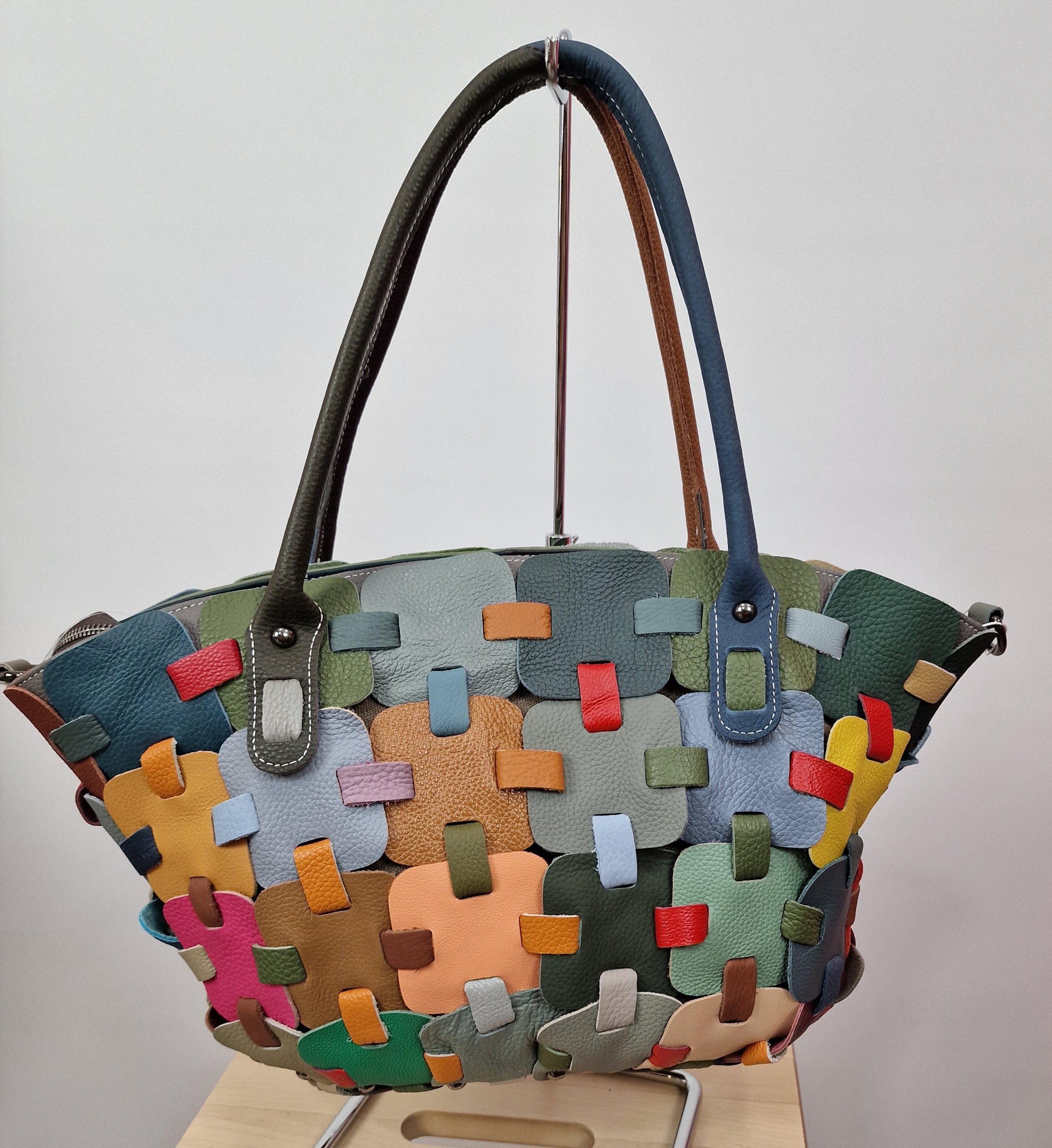 Sac à main puzzle en cuir