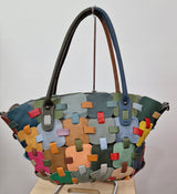 Sac à main puzzle en cuir