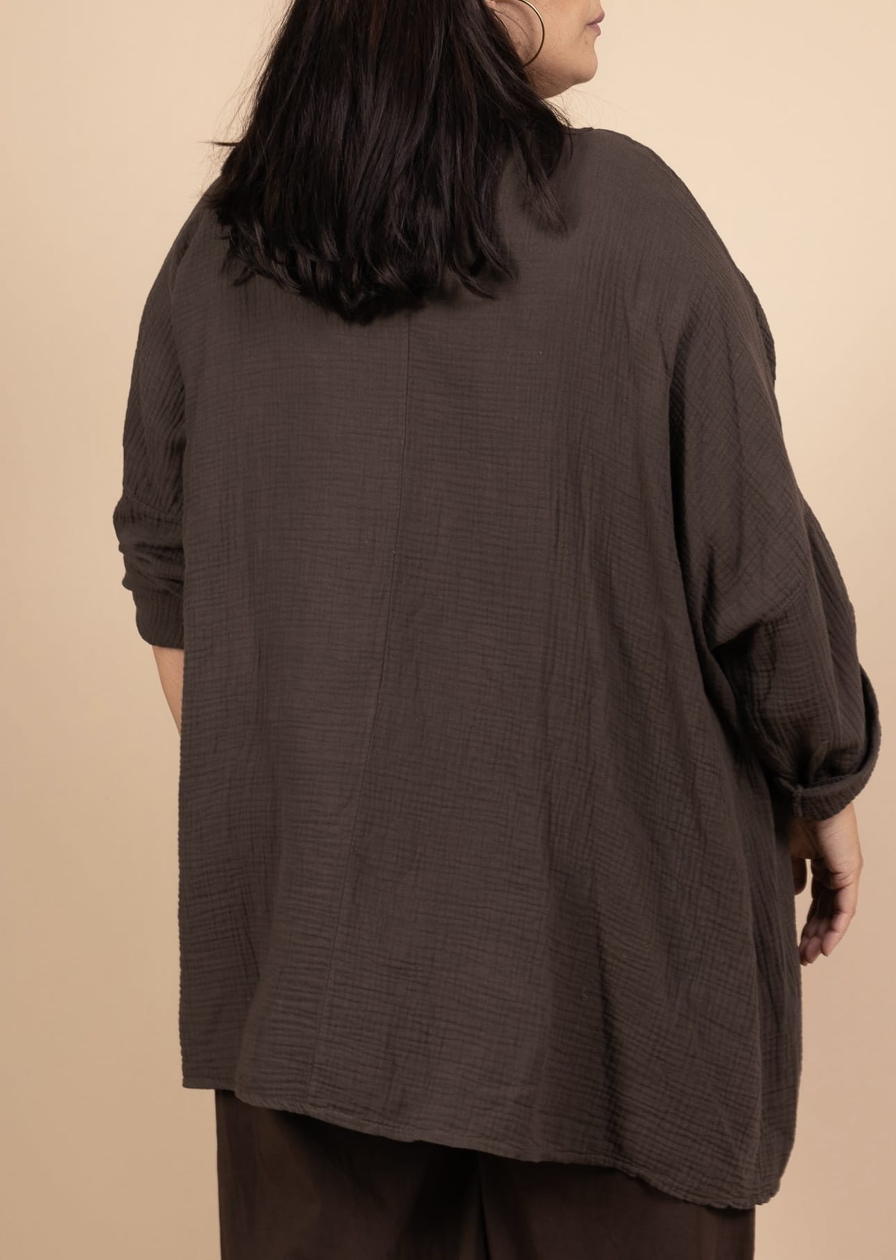 Tunique en gaze de coton manches longues