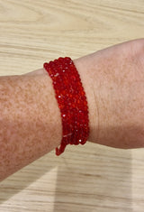 Collier perles - Rouge