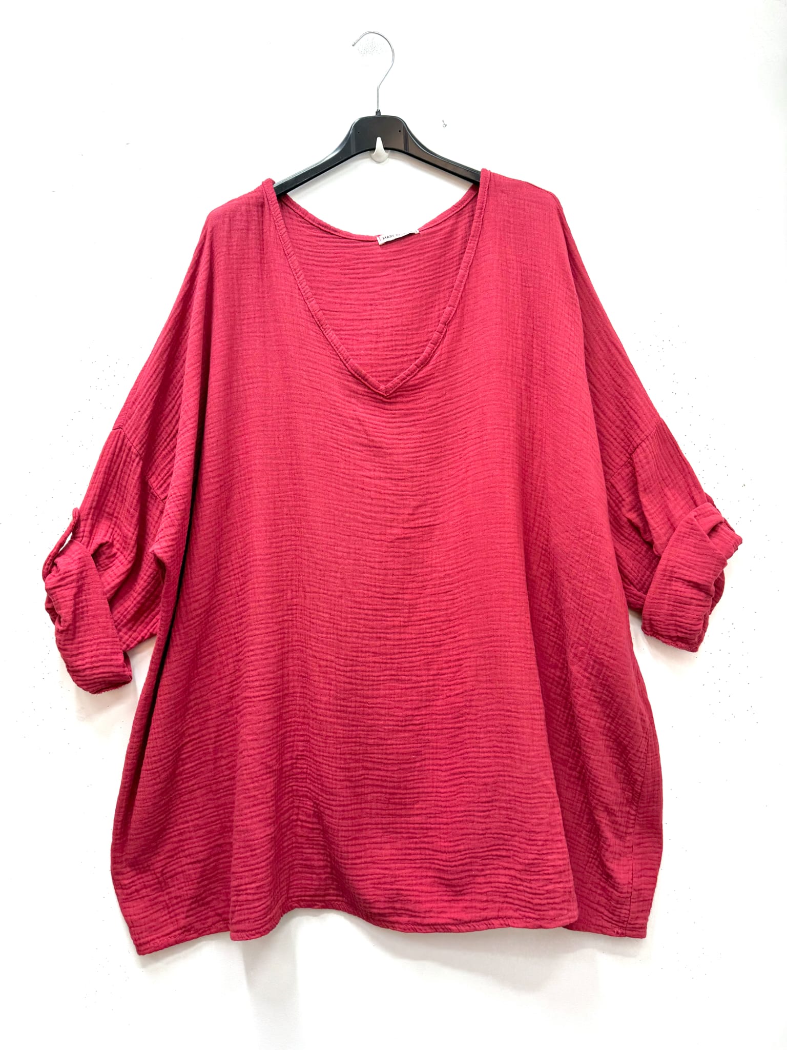 Tunique en gaze de coton manches longues