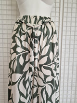 Pantalon fluide imprimé feuilles