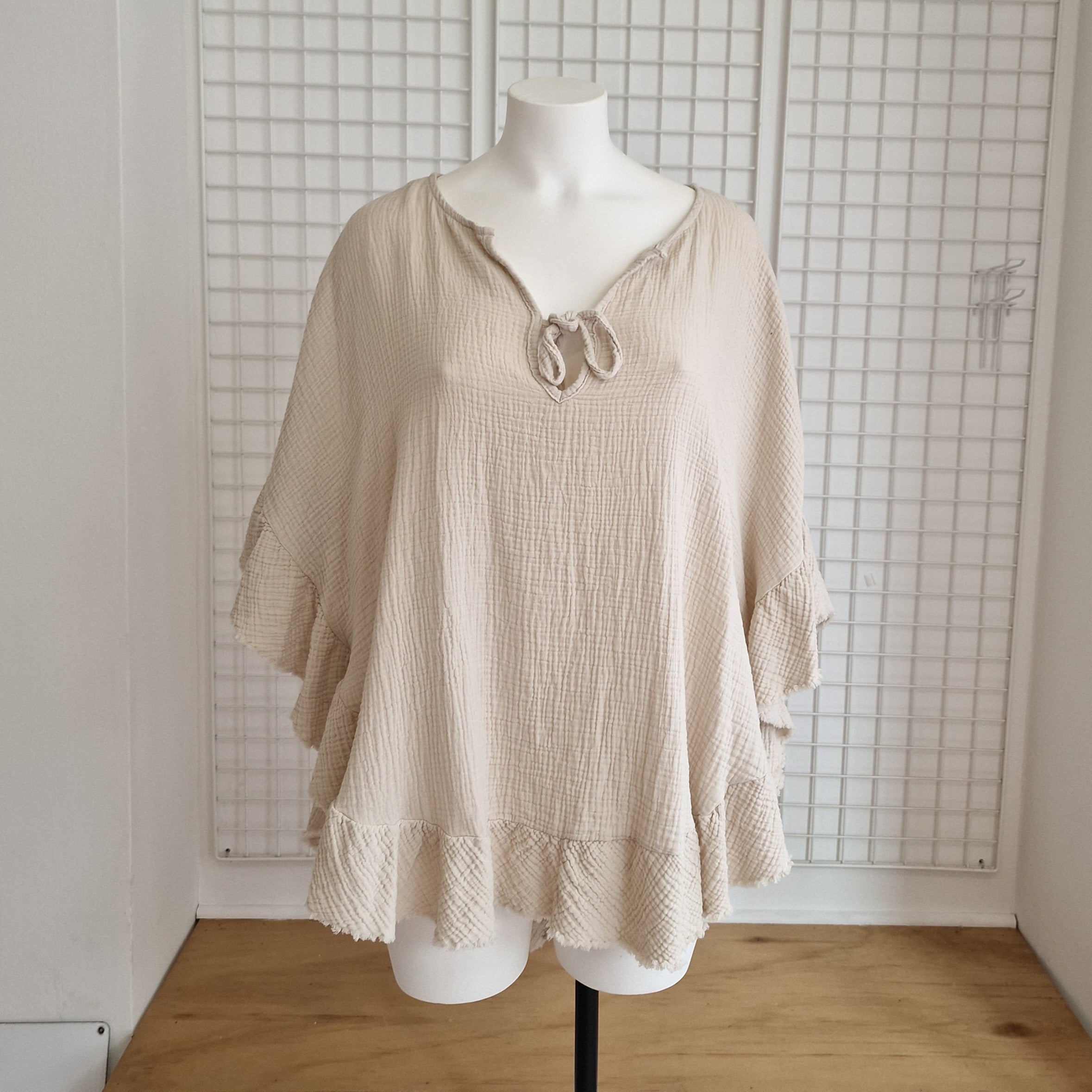 Tunique / Poncho en gaze de coton