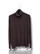 Pull col roulé pailleté