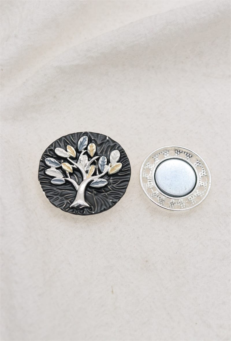 Broche aimantée - médaillon arbre de vie