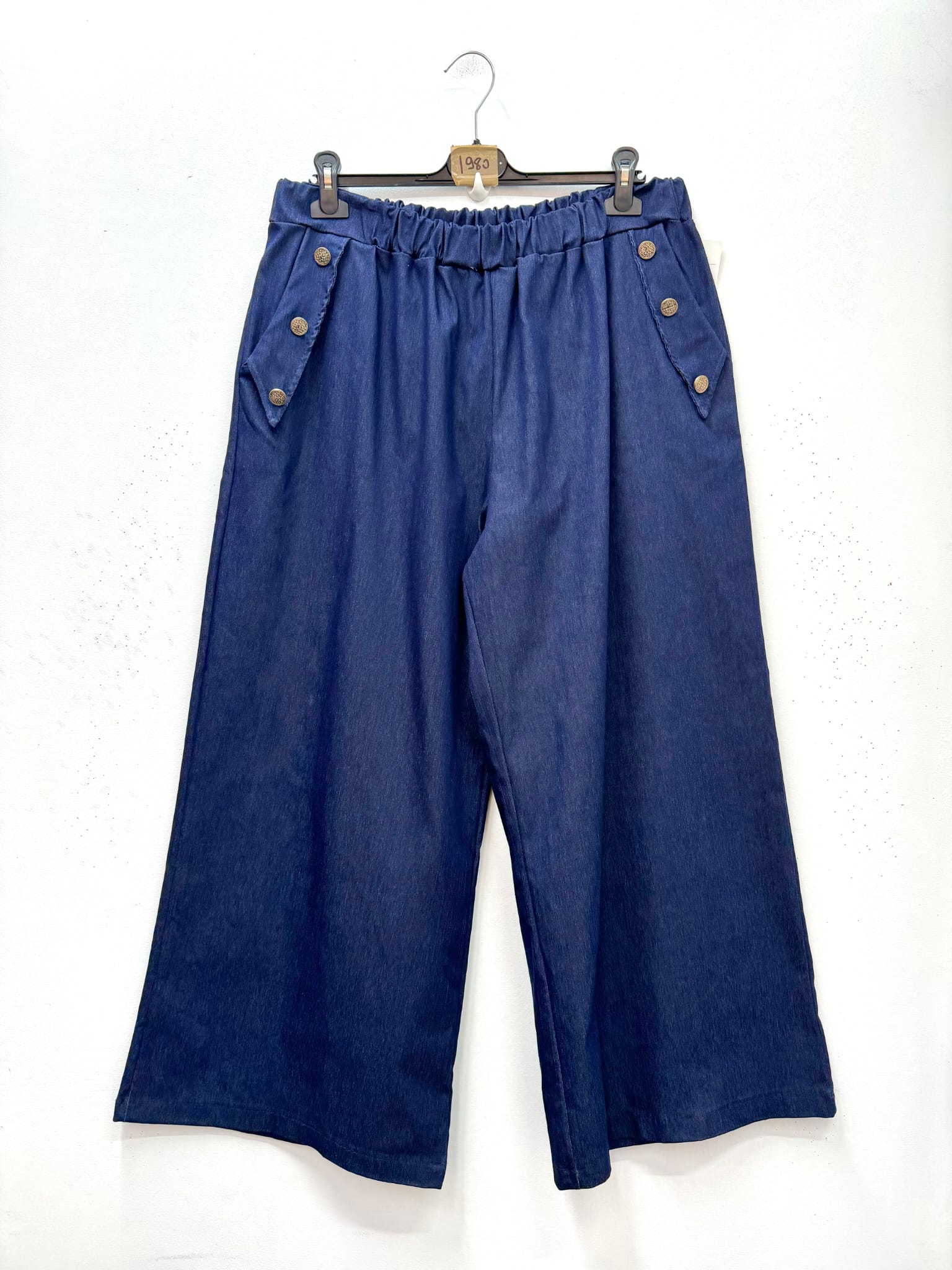 Jean large taille élastique