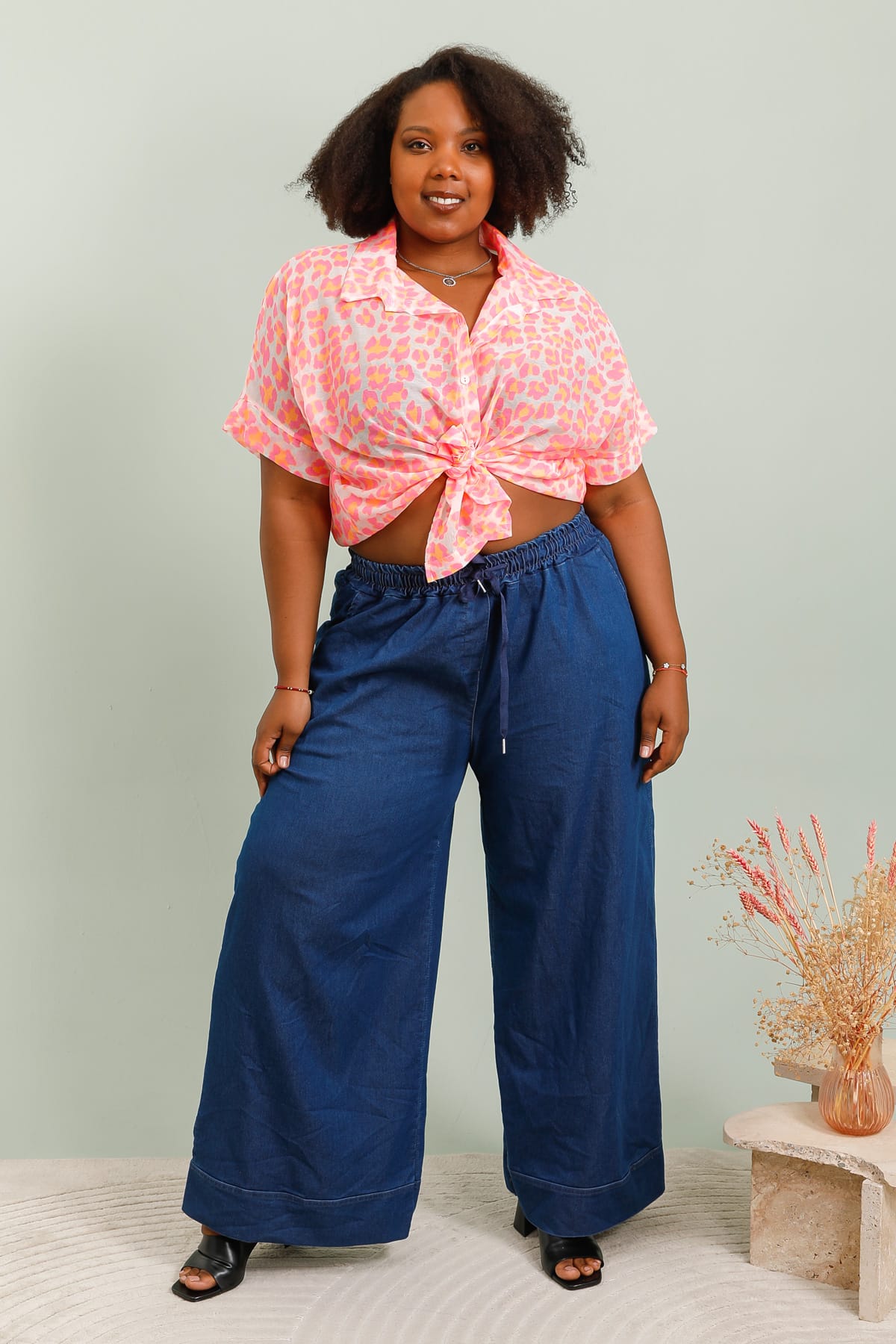 Pantalon jean jambes large