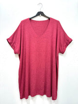 Pull doux manches courtes