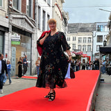 Robe longue voilage - Fleurs d'automne