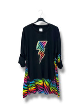 Robe courte éclair coloré