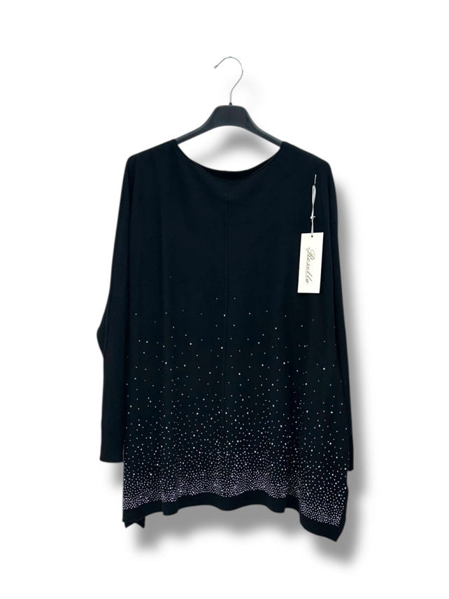 Pull avec pluie de strass