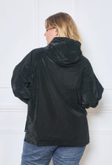 Veste imperméable à tirette noire