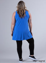 Top stretch uni bleu