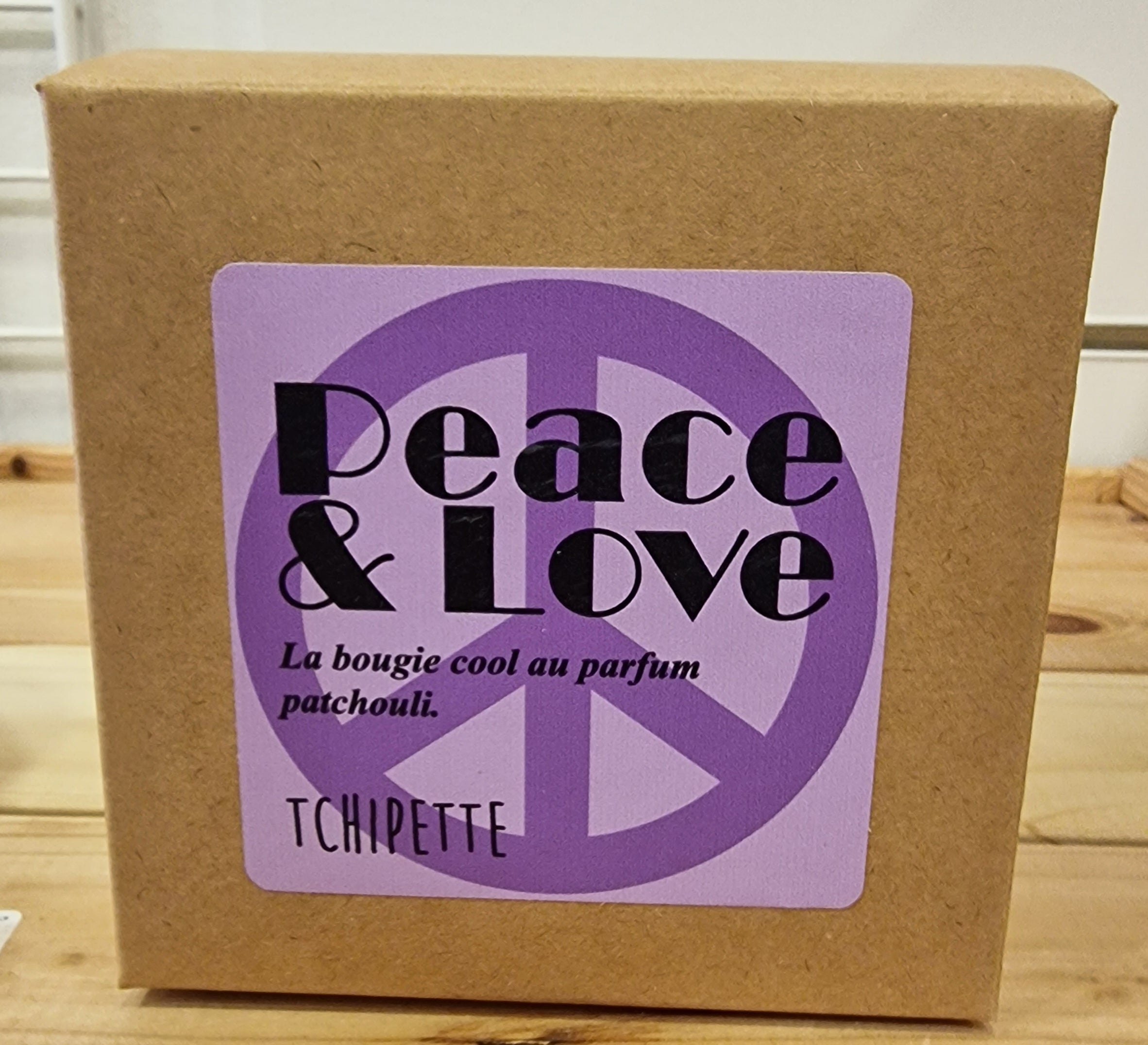 Bougie artisanale - Peace& Love (Patchouli)