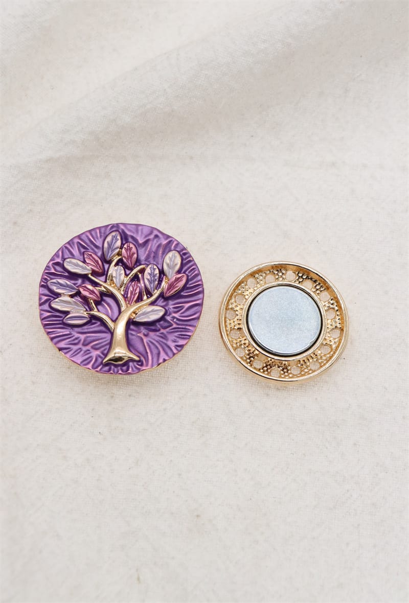 Broche aimantée - médaillon arbre de vie