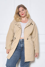 Veste imperméable à tirette beige