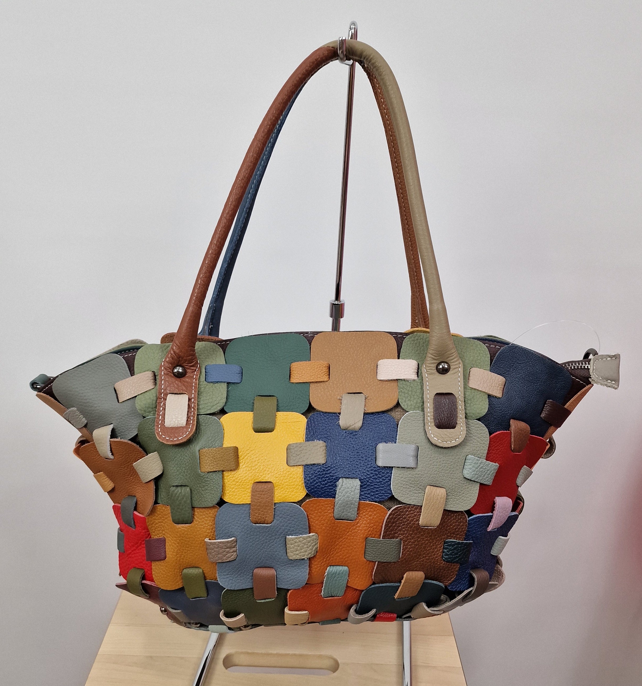 Sac à main puzzle en cuir