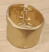 Bracelet clip en métal doré