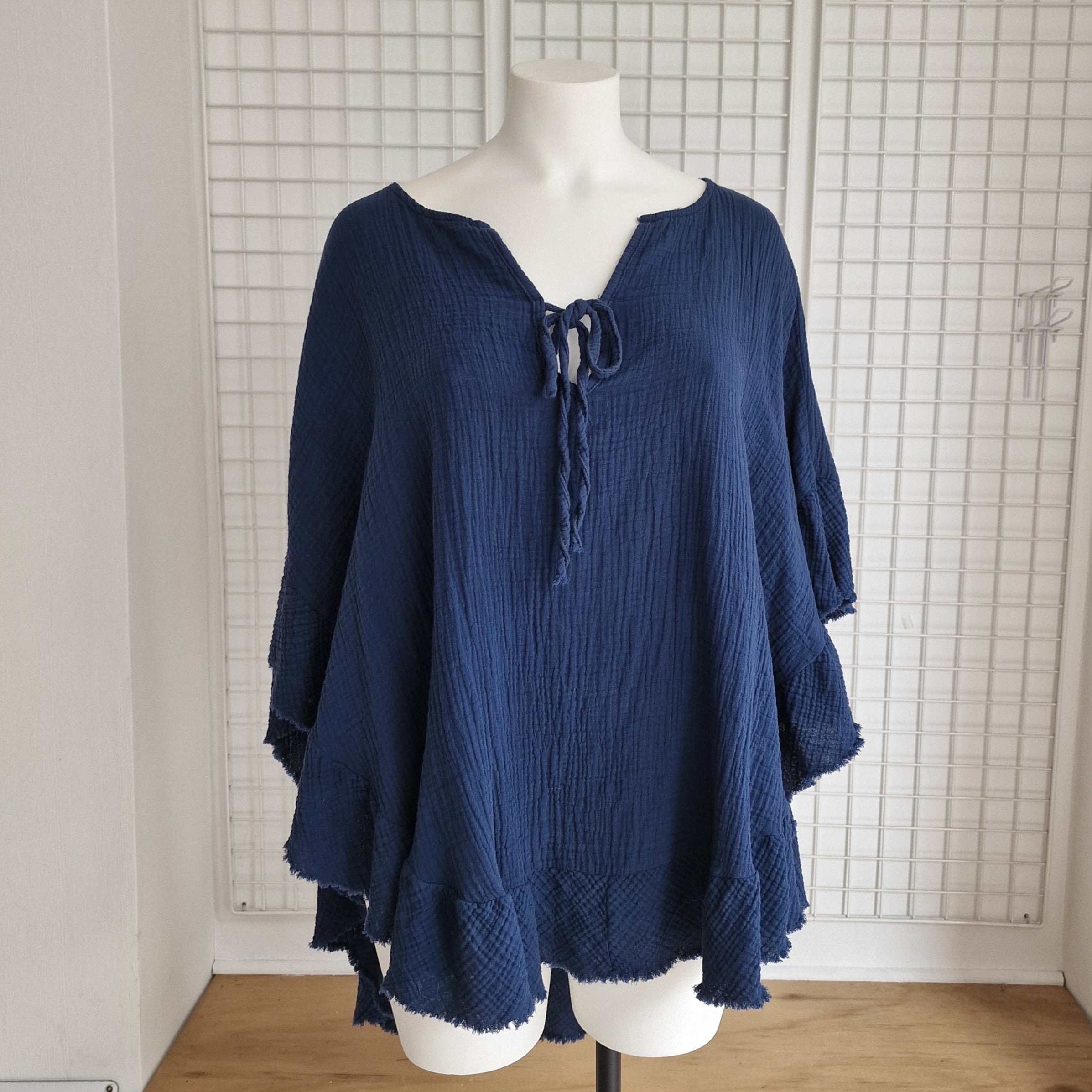 Tunique / Poncho en gaze de coton
