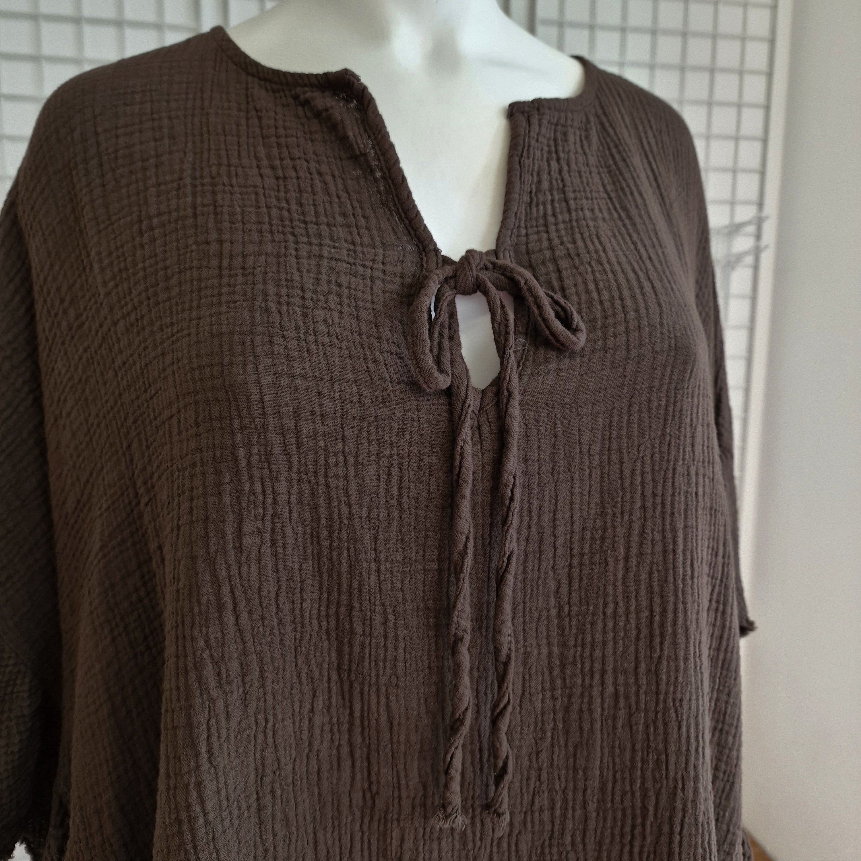 Tunique / Poncho en gaze de coton