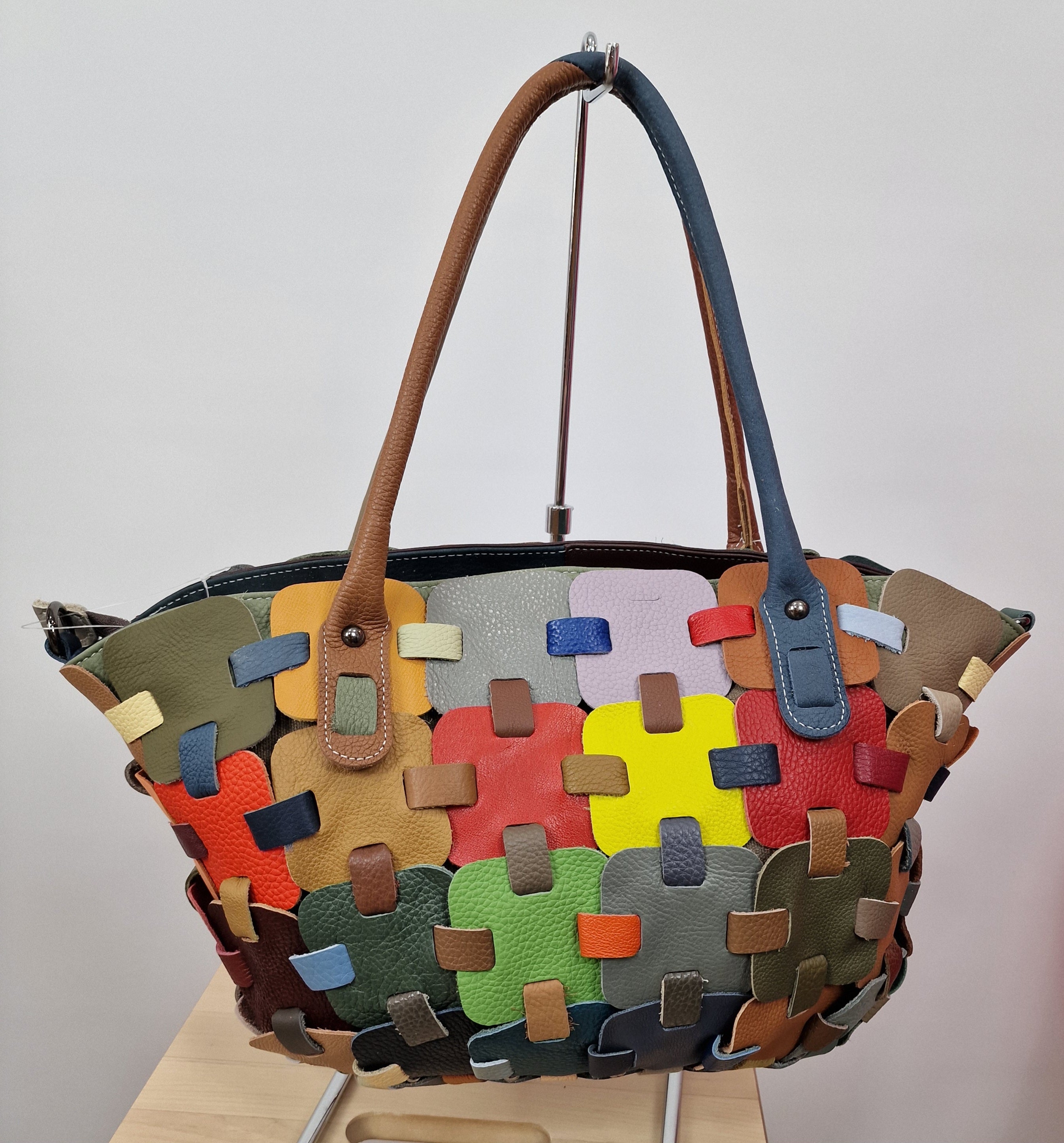 Sac à main puzzle en cuir