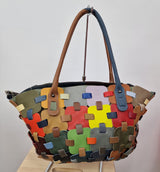 Sac à main puzzle en cuir