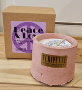 Bougie artisanale - Peace& Love (Patchouli)
