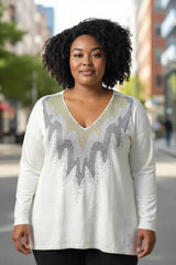 Pull avec col en strass