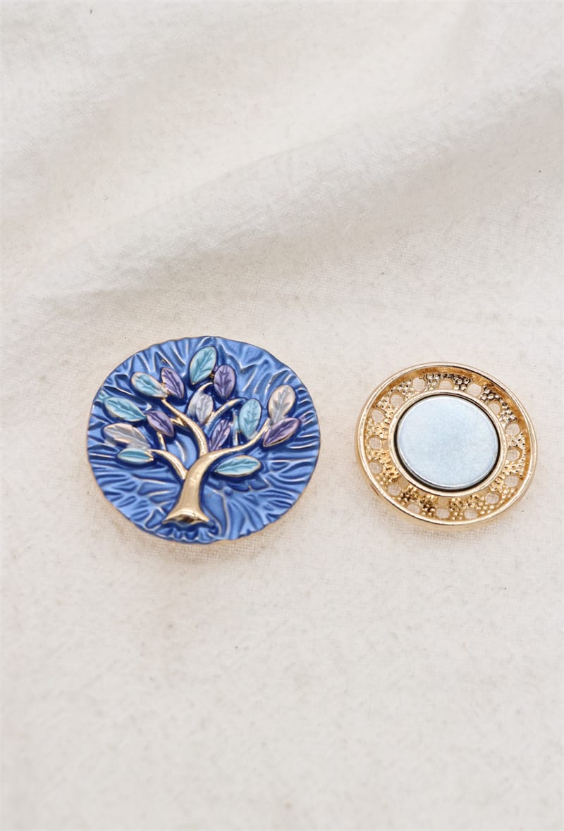 Broche aimantée - médaillon arbre de vie