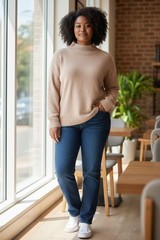 Pull col cheminée en Alpaga