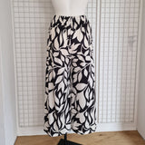 Pantalon fluide imprimé feuilles