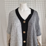 Gilet tricolore avec boutons