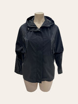 Veste imperméable à tirette noire