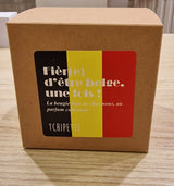 Bougie artisanale - Fier d'être belge ! (Cuberdon)