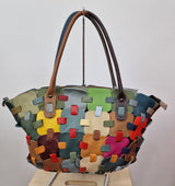 Sac à main puzzle en cuir